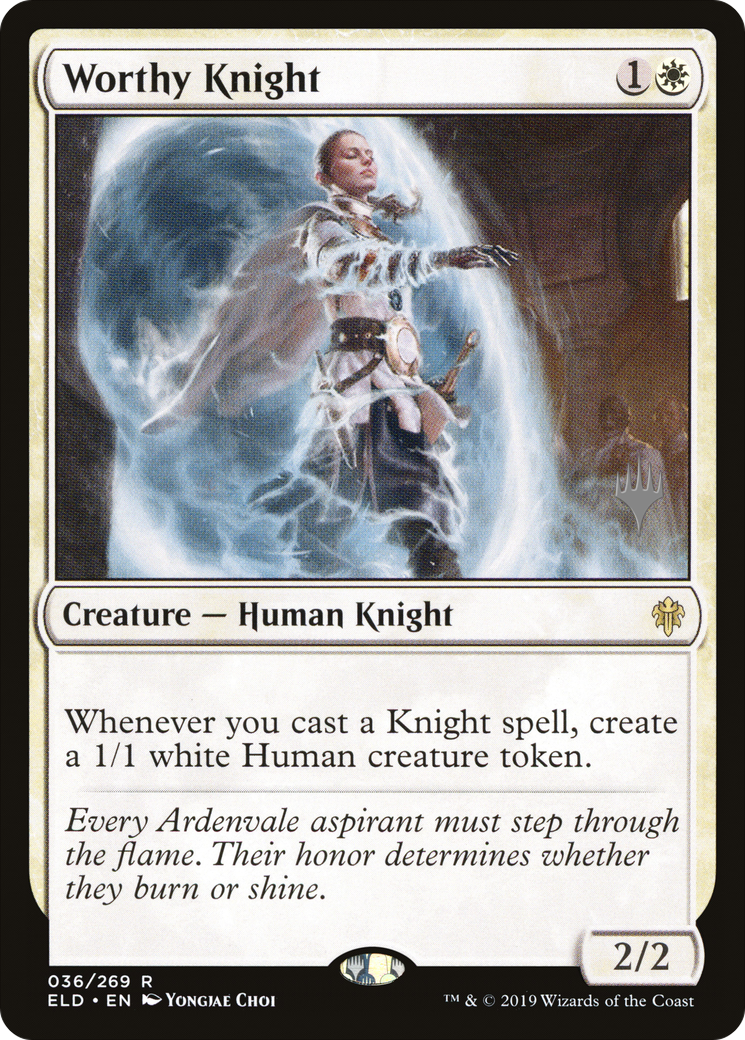 Worthy Knight (PPELD-36P) [Throne of Eldraine Promos] MTG Single Wizards of the Coast