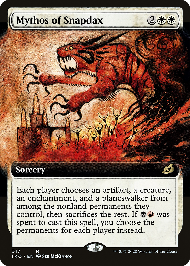 Mythos of Snapdax (IKO-317) [Ikoria: Lair of Behemoths] (Extended Art) MTG Single Wizards of the Coast