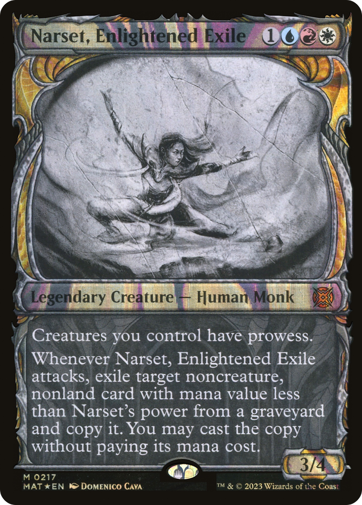 Narset, Enlightened Exile (Halo Foil) (MAT-217) [March of the Machine: The Aftermath] (Showcase) Foil MTG Single Wizards of the Coast