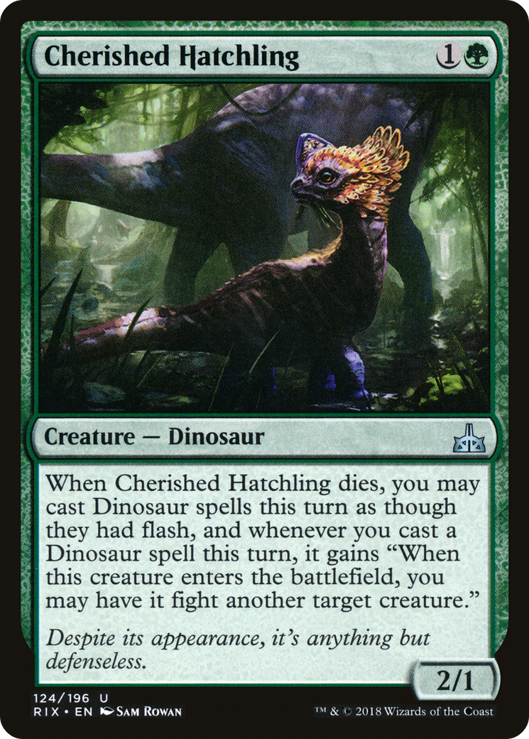 Cherished Hatchling (RIX-124) [Rivals of Ixalan] Foil MTG Single Wizards of the Coast