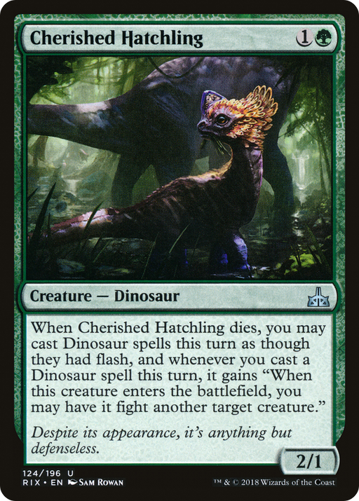 Cherished Hatchling (RIX-124) [Rivals of Ixalan] Foil MTG Single Wizards of the Coast