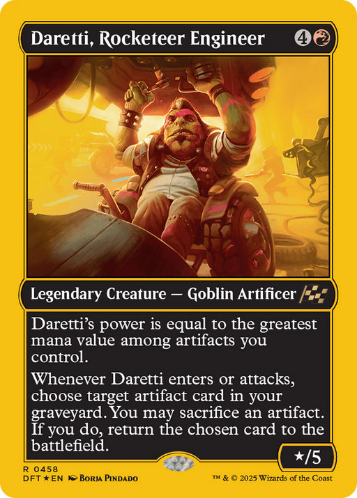 Daretti, Rocketeer Engineer (First-Place Foil) (DFT-458) [Aetherdrift] Foil MTG Single Wizards of the Coast