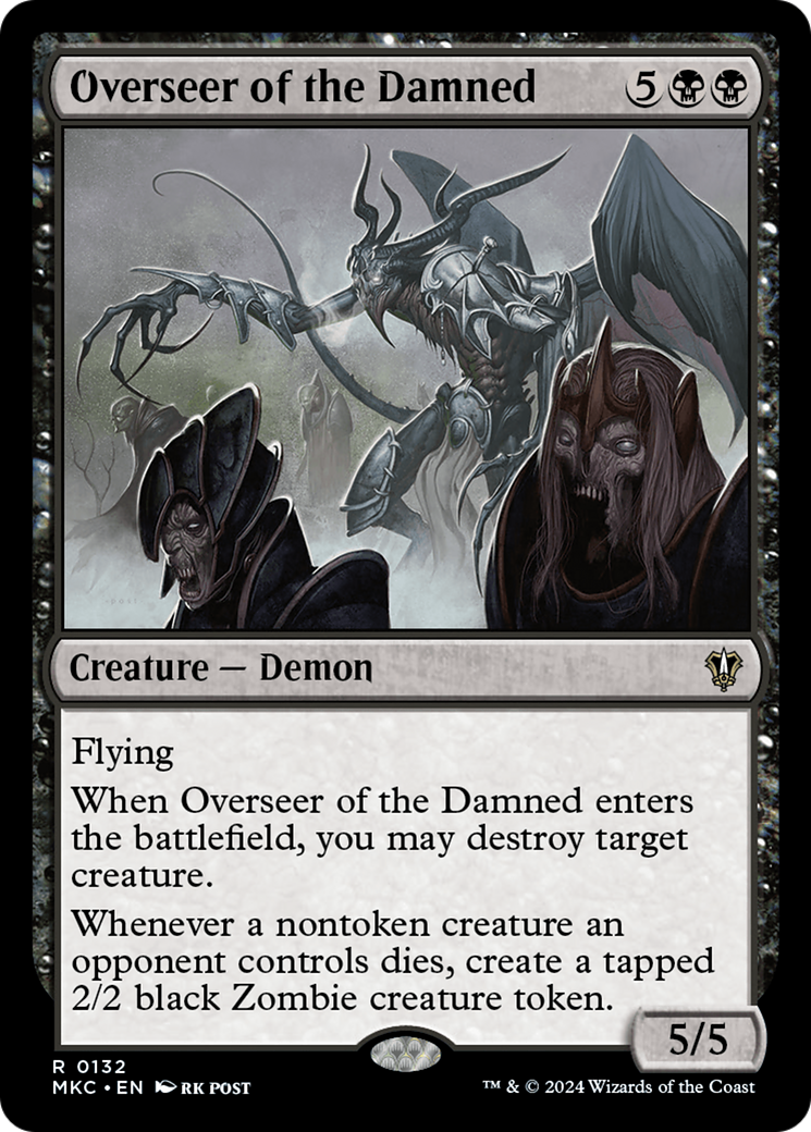 Overseer of the Damned (MKC-132) [Murders at Karlov Manor Commander] MTG Single Wizards of the Coast