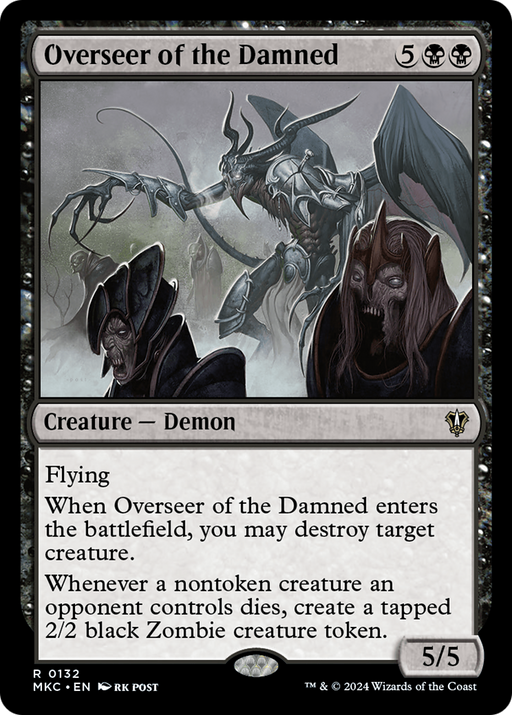 Overseer of the Damned (MKC-132) [Murders at Karlov Manor Commander] MTG Single Wizards of the Coast