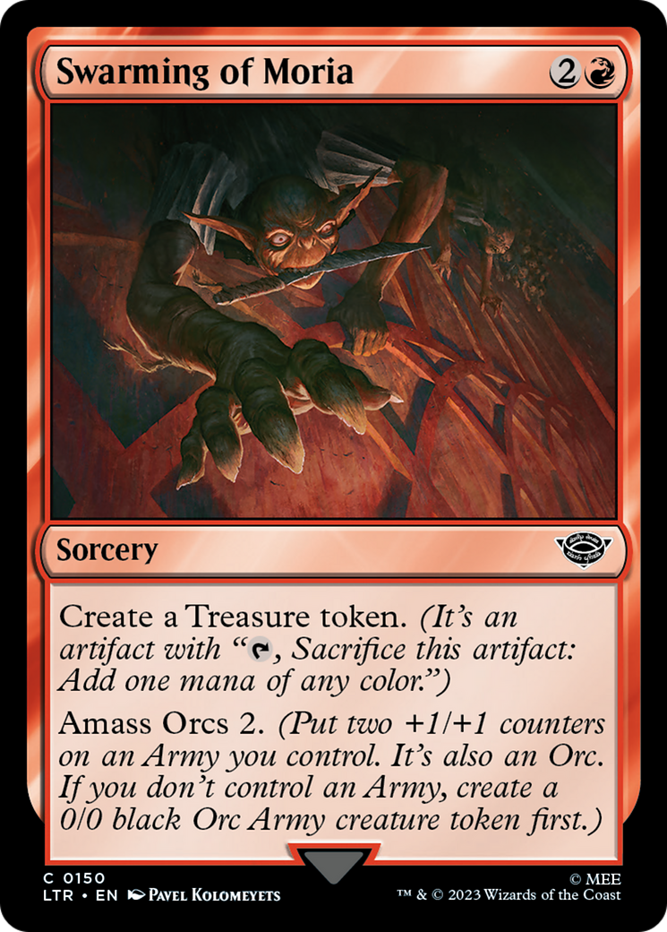 Swarming of Moria (LTR-150) [The Lord of the Rings: Tales of Middle-earth] MTG Single Wizards of the Coast