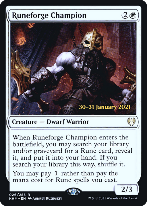 Runeforge Champion (PRE-26S) [Kaldheim Promos] Foil MTG Single Wizards of the Coast