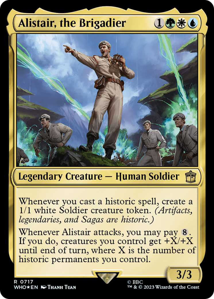 Alistair, the Brigadier (Surge Foil) (WHO-717) [Doctor Who] Foil MTG Single Wizards of the Coast
