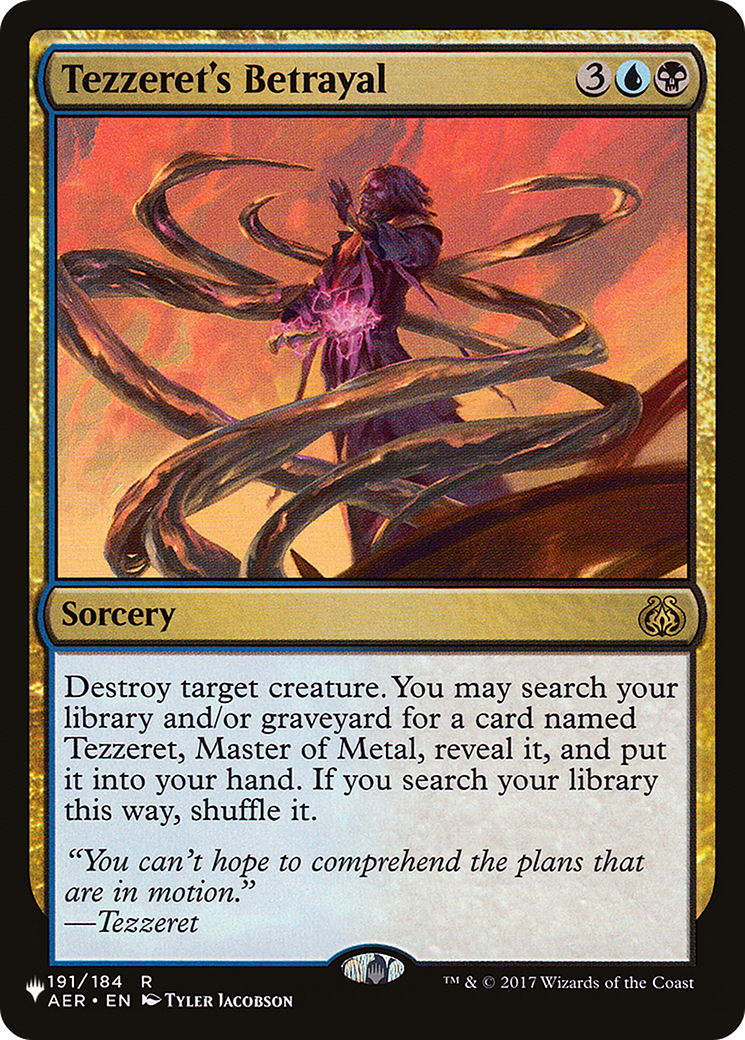Tezzeret's Betrayal (LIST-AER-191) [Mystery Booster] The List MTG Single Wizards of the Coast