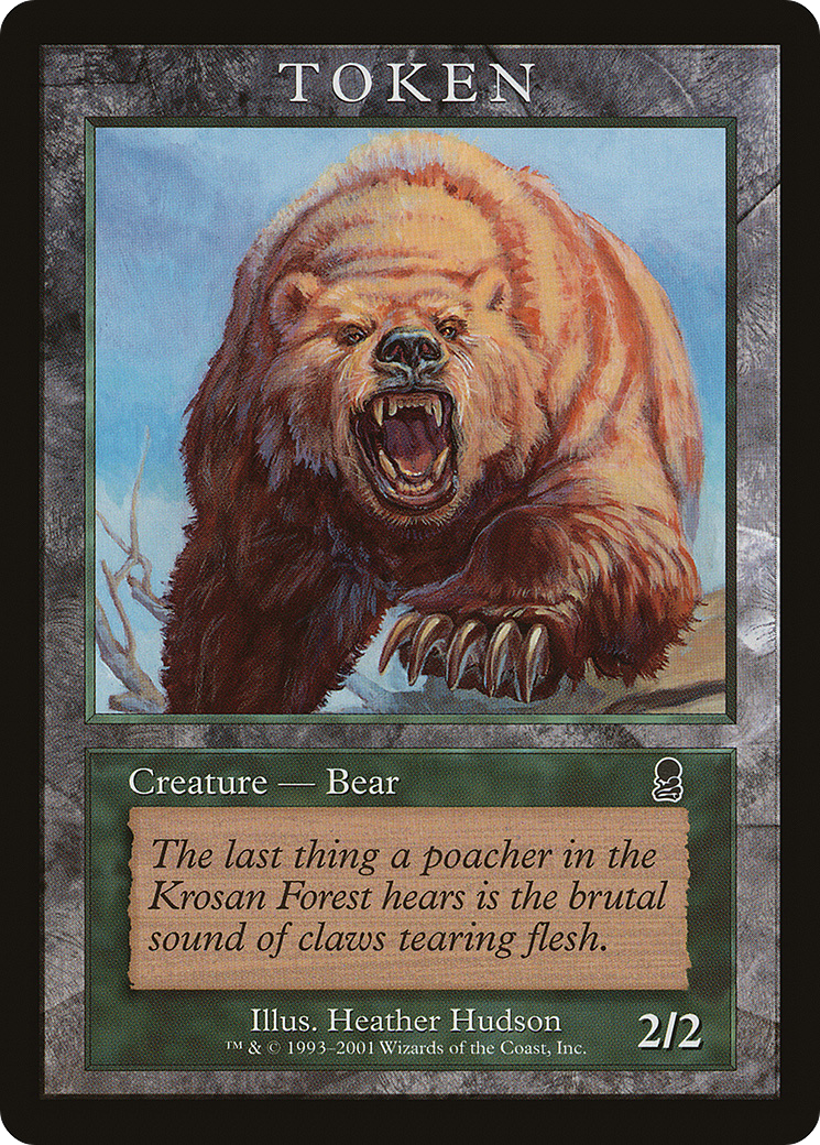 Bear Token [Magic Player Rewards 2001] MTG Single Magic: The Gathering