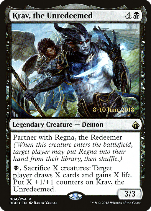 Krav, the Unredeemed (LARP-004) [Battlebond Promos] Foil MTG Single Wizards of the Coast