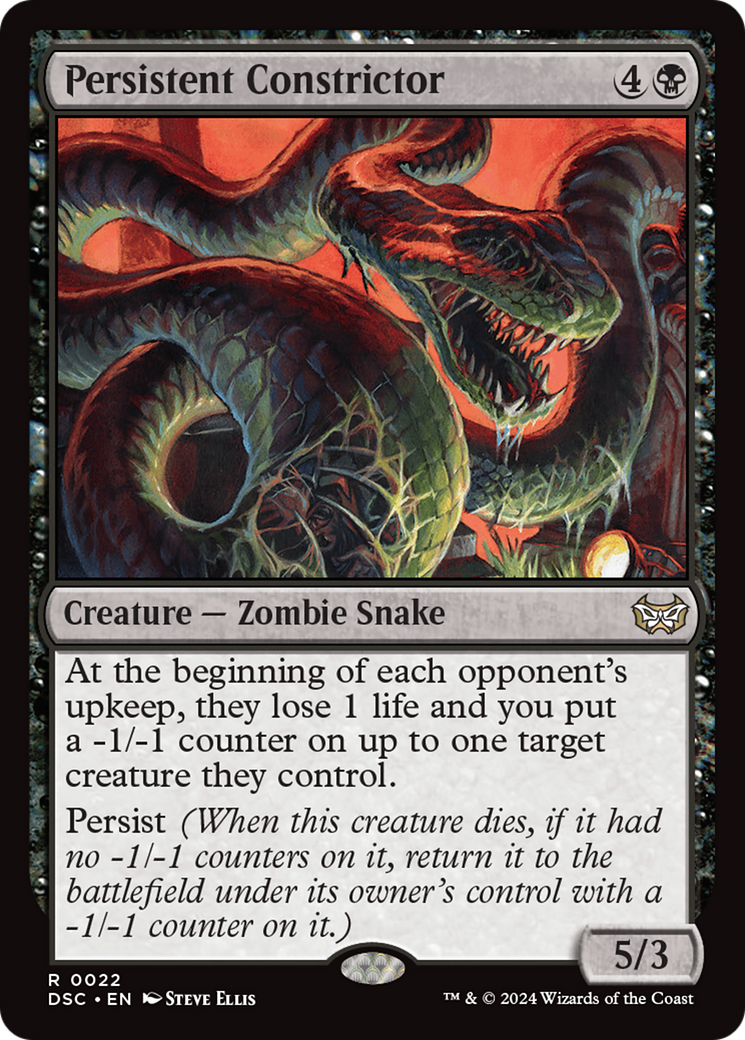 Persistent Constrictor (DSC-022) [Duskmourn: House of Horror Commander] MTG Single Wizards of the Coast