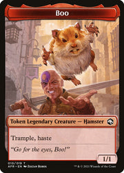 Treasure // Boo Double-Sided Token [Dungeons & Dragons: Adventures in the Forgotten Realms Tokens] MTG Single Magic: The Gathering   