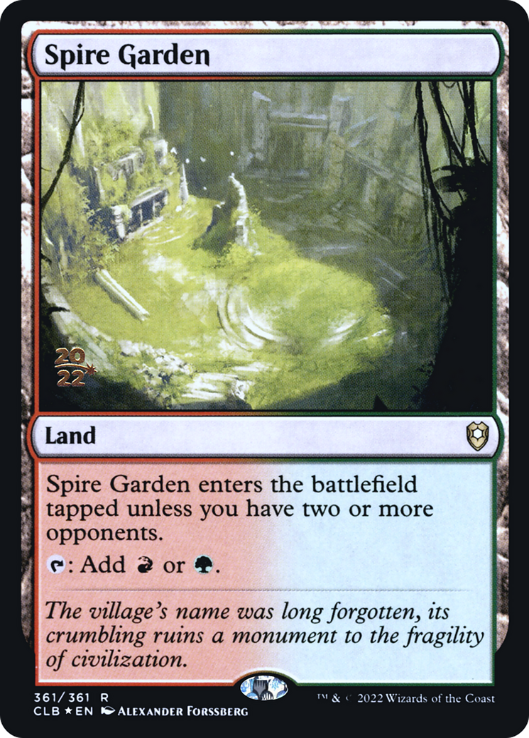Spire Garden (PRE-361) [Battle for Baldur's Gate Promos] Foil MTG Single Wizards of the Coast
