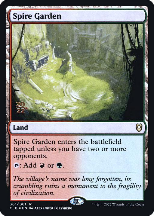 Spire Garden (PRE-361) [Battle for Baldur's Gate Promos] Foil MTG Single Wizards of the Coast