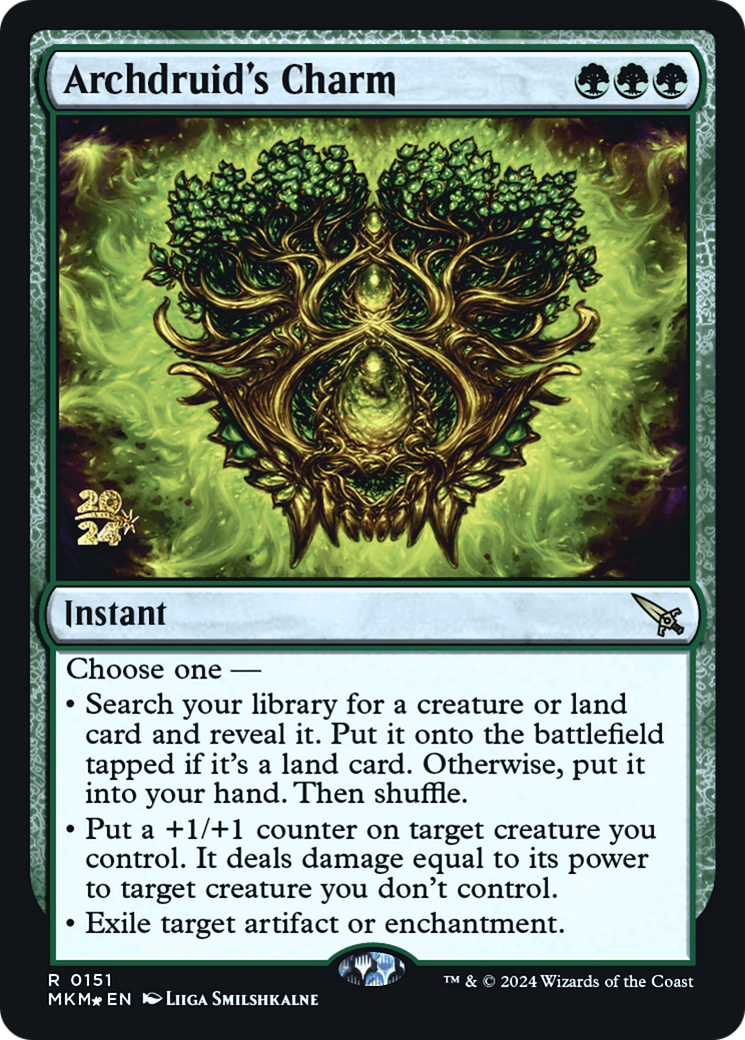 Archdruid's Charm (PRE-151) [Murders at Karlov Manor Promos] Foil MTG Single Wizards of the Coast