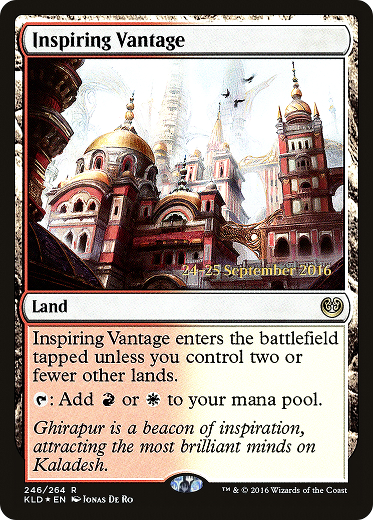 Inspiring Vantage [Kaladesh Prerelease Promos] MTG Single Magic: The Gathering