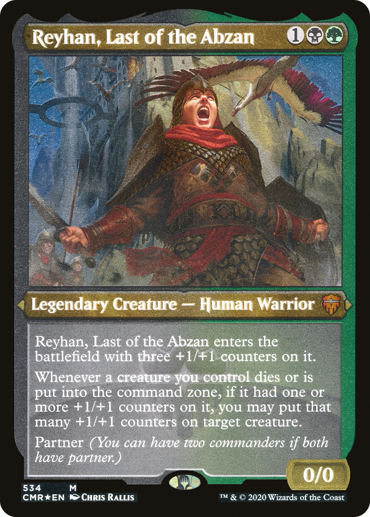 Reyhan, Last of the Abzan (Foil Etched) (CMR-534) [Commander Legends] Foil MTG Single Wizards of the Coast