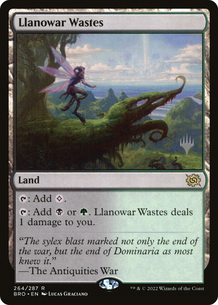 Llanowar Wastes (PPBRO-264) [The Brothers' War Promos] Foil MTG Single Wizards of the Coast