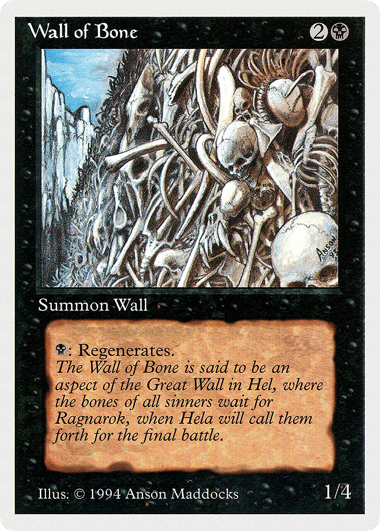 Wall of Bone (SUM-134) [Misc] Summer Magic / Edgar MTG Single Wizards of the Coast