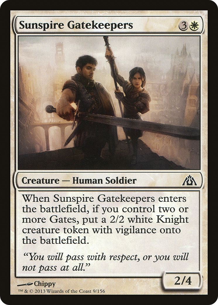 Sunspire Gatekeepers (DGM-009) [Dragon's Maze] MTG Single Wizards of the Coast