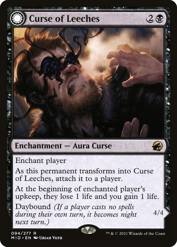 Curse of Leeches (MID-094) [Innistrad: Midnight Hunt] Foil MTG Single Wizards of the Coast