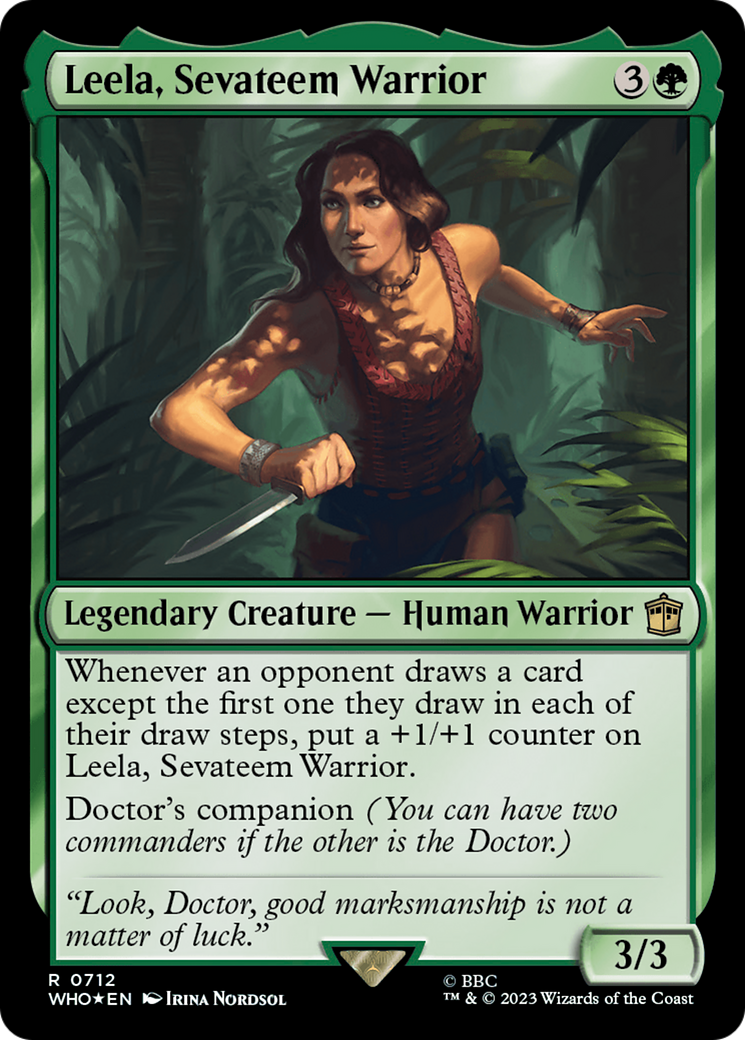 Leela, Sevateem Warrior (WHO-712) [Doctor Who] Foil MTG Single Wizards of the Coast