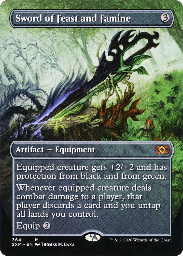 Sword of Feast and Famine (2XM-364) [Double Masters] (Borderless) Foil MTG Single Wizards of the Coast