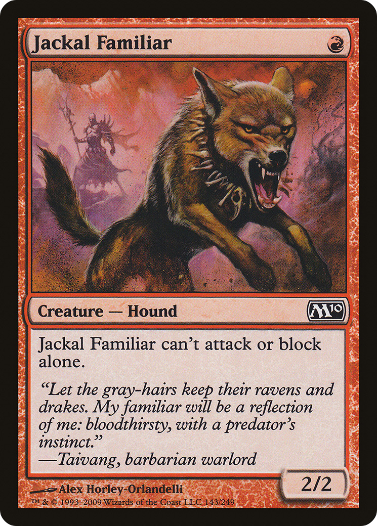 Jackal Familiar (M10-143) [Magic 2010] Foil MTG Single Wizards of the Coast
