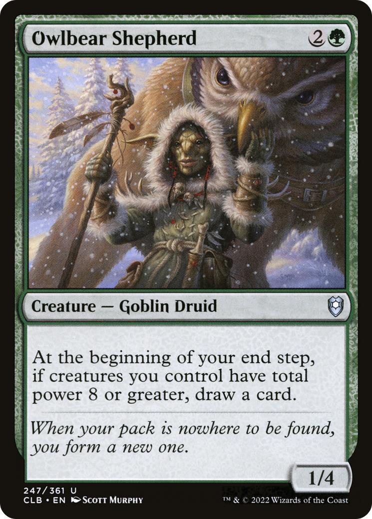 Owlbear Shepherd (CLB-247) [Commander Legends: Battle for Baldur's Gate] Foil MTG Single Wizards of the Coast