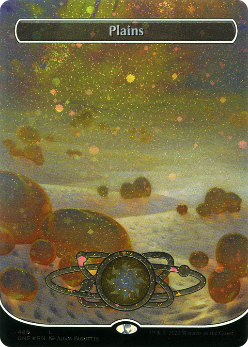 Plains (486) (Galaxy Foil) (UNF-486) [Unfinity] Foil MTG Single Wizards of the Coast