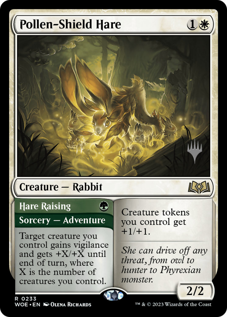 Pollen-Shield Hare (PPWOE-233) [Wilds of Eldraine Promos] MTG Single Wizards of the Coast