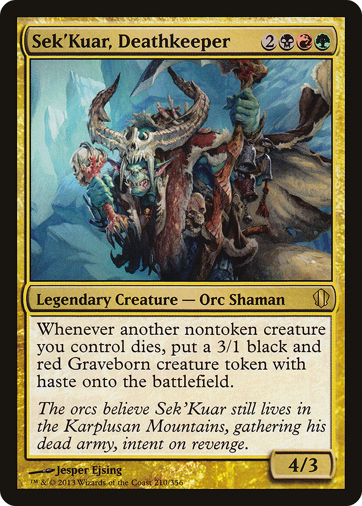 Sek'Kuar, Deathkeeper [Commander 2013] MTG Single Magic: The Gathering