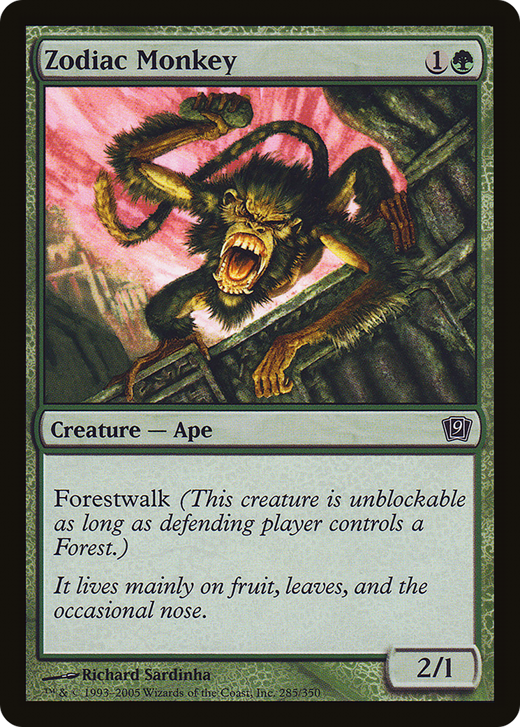 Zodiac Monkey (9ED-) [9th Edition] MTG Single Wizards of the Coast