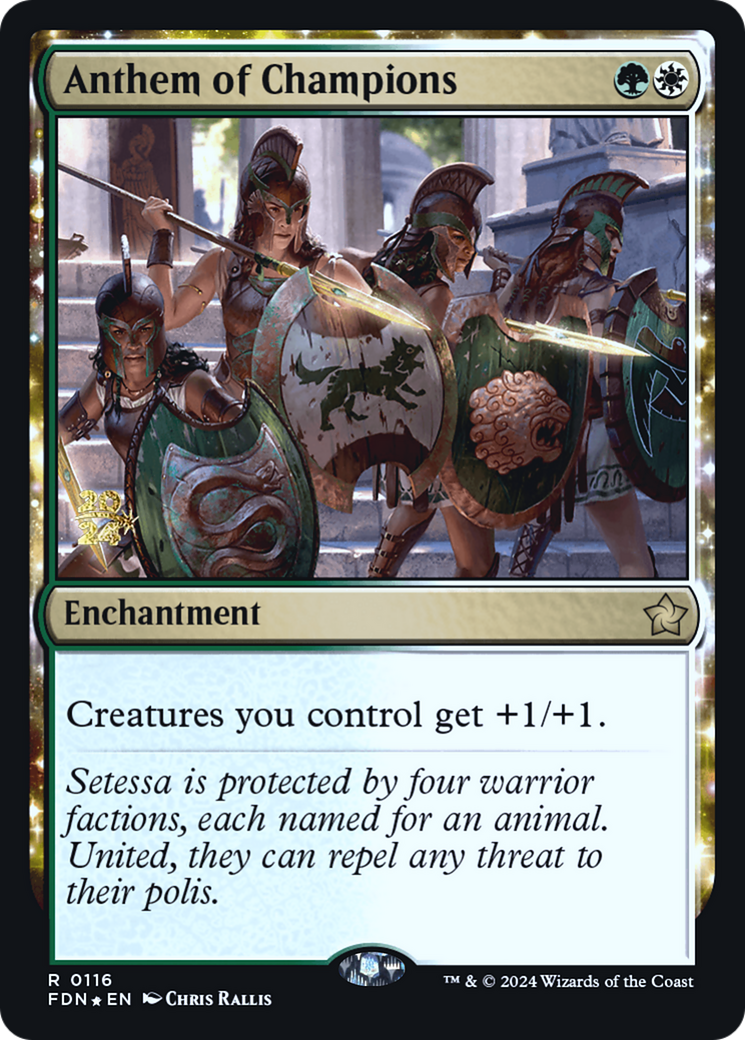 Anthem of Champions (PRE-116) [Foundations Promos] Foil MTG Single Wizards of the Coast