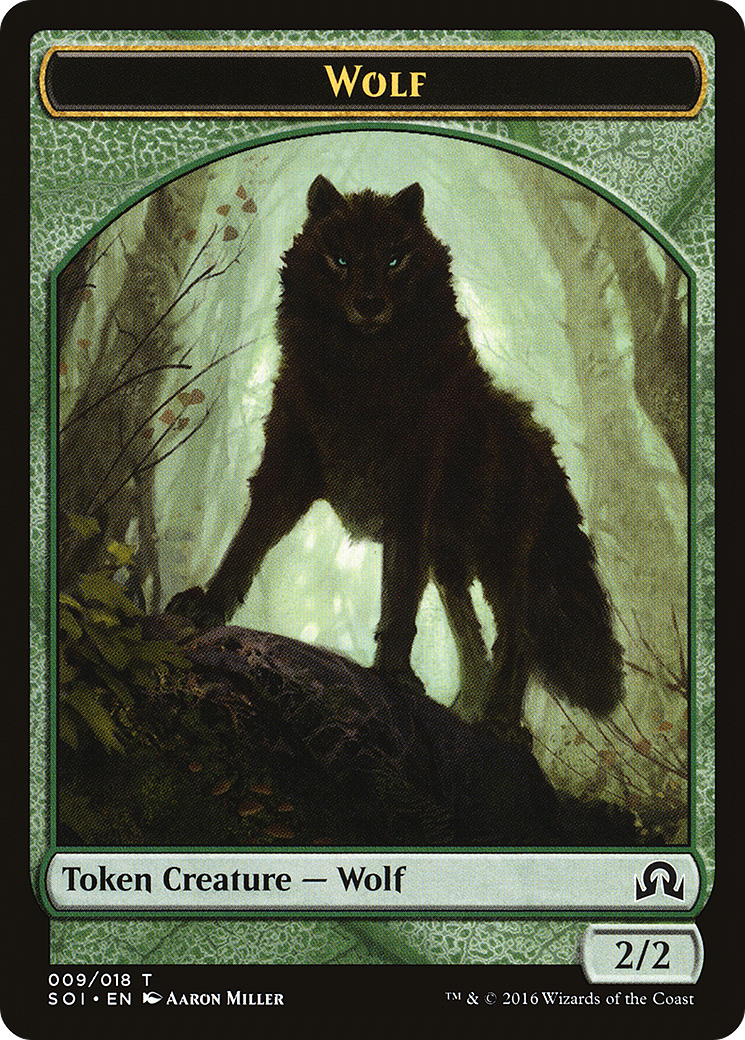 Wolf Token (SOI-009) [Tokens] Shadows over Innistrad Tokens MTG Single Wizards of the Coast
