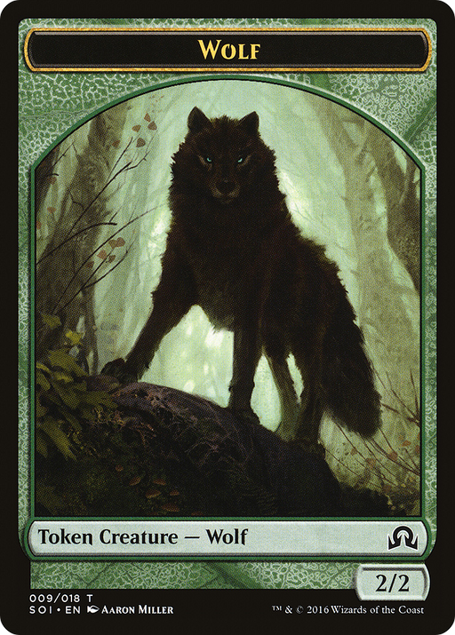 Wolf Token (SOI-009) [Tokens] Shadows over Innistrad Tokens MTG Single Wizards of the Coast