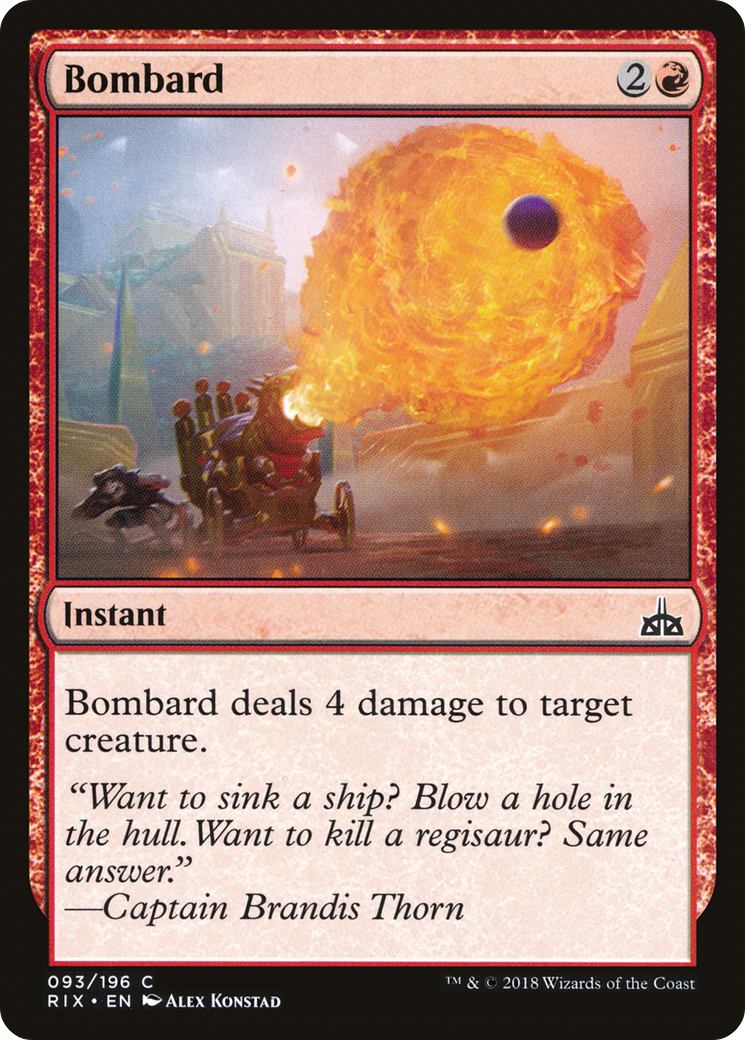 Bombard (RIX-093) [Rivals of Ixalan] Foil MTG Single Wizards of the Coast