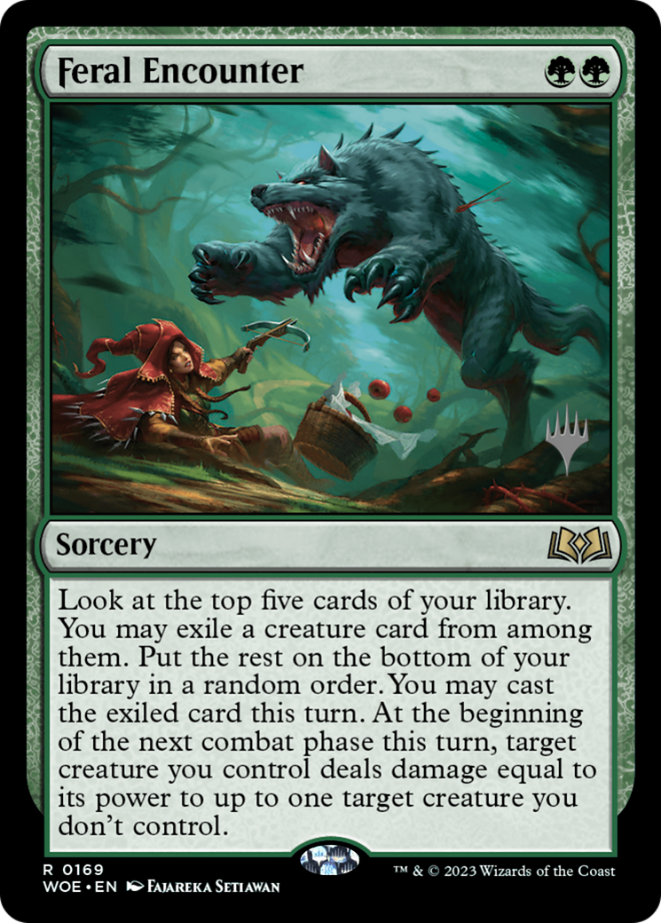 Feral Encounter (PPWOE-169) [Wilds of Eldraine Promos] MTG Single Wizards of the Coast