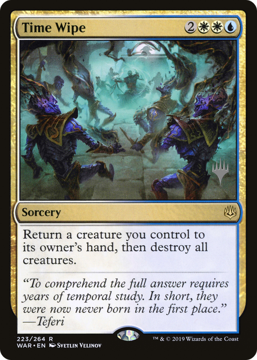Time Wipe (PPELD-223) [War of the Spark Promos] Foil MTG Single Wizards of the Coast