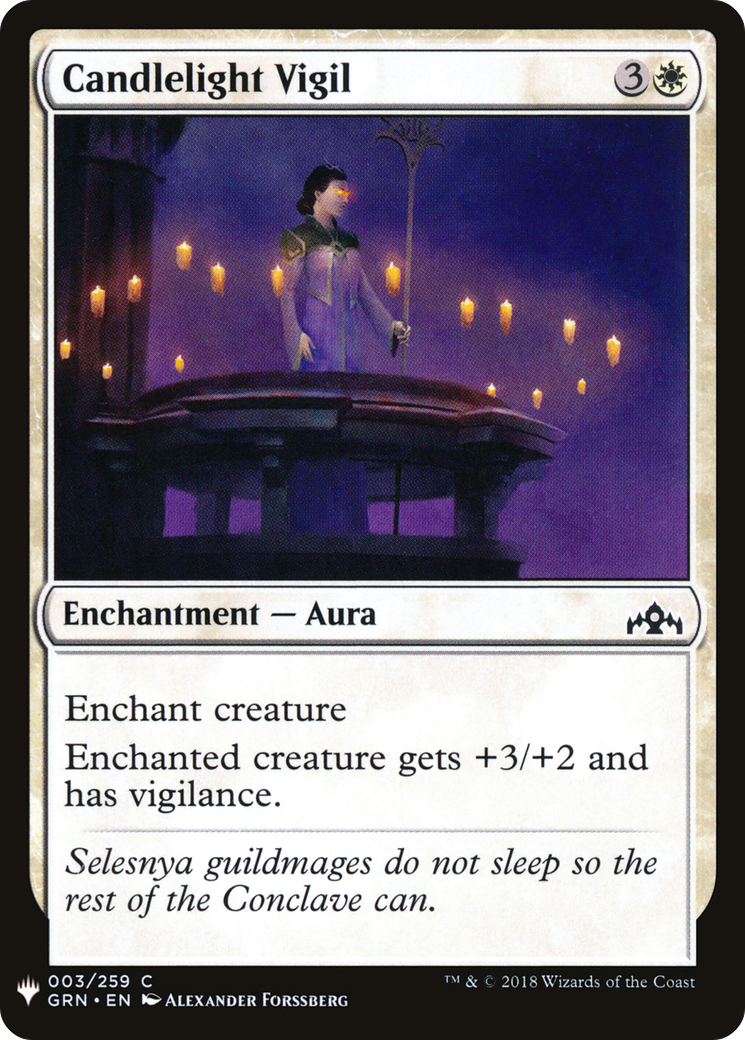 Candlelight Vigil (LIST-GRN-3) [Mystery Booster] The List MTG Single Wizards of the Coast