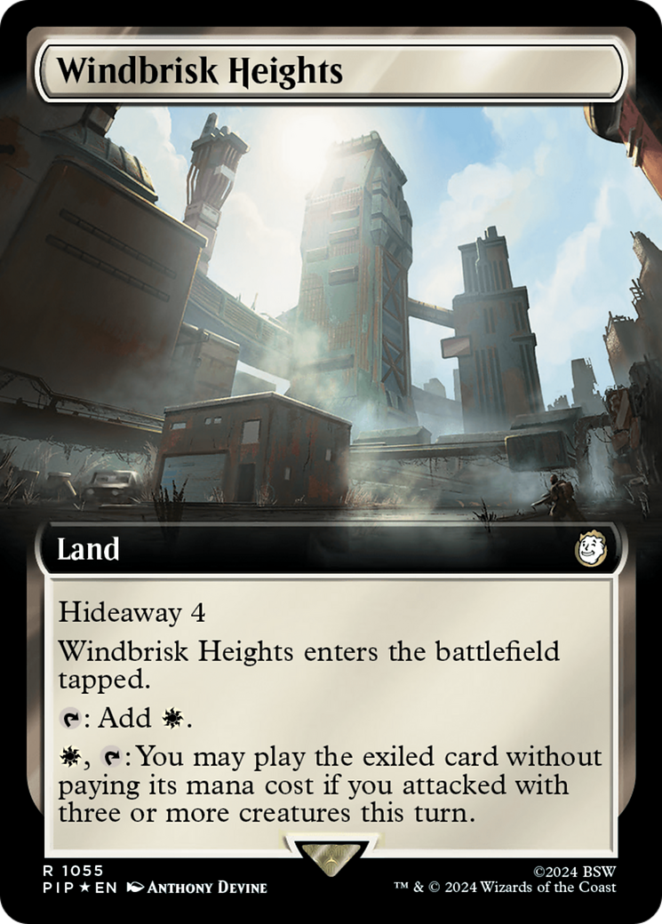 Windbrisk Heights (Surge Foil) (PIP-1055) [Fallout] (Extended Art) Foil MTG Single Wizards of the Coast