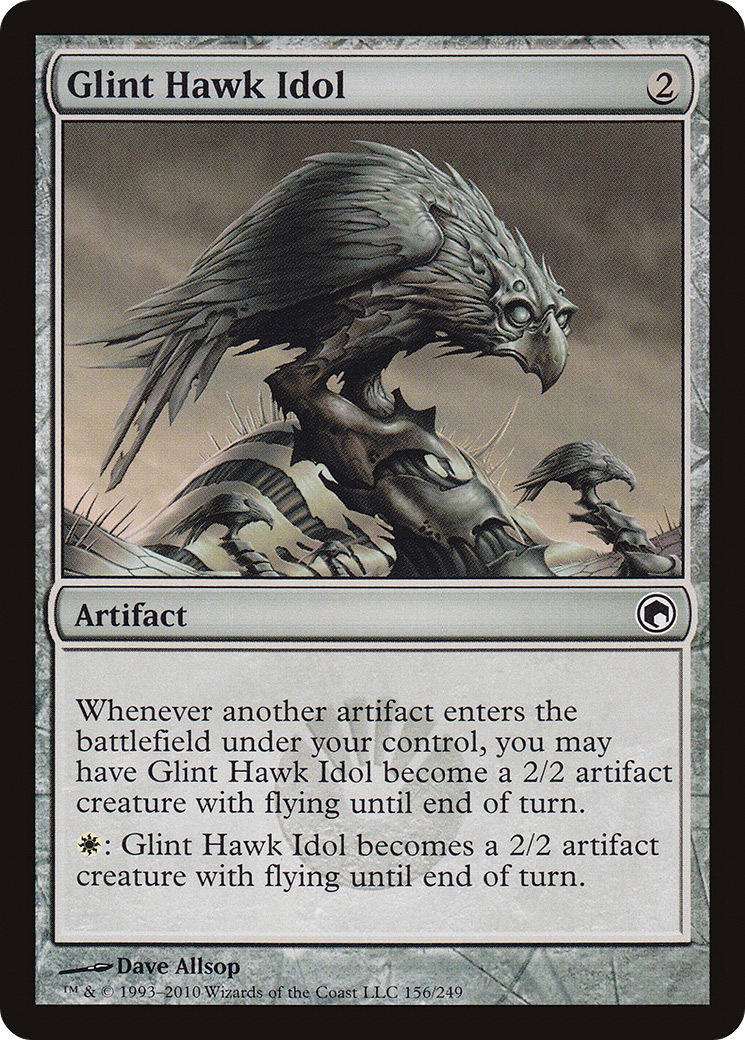 Glint Hawk Idol (SOM-156) [Scars of Mirrodin] Foil MTG Single Wizards of the Coast