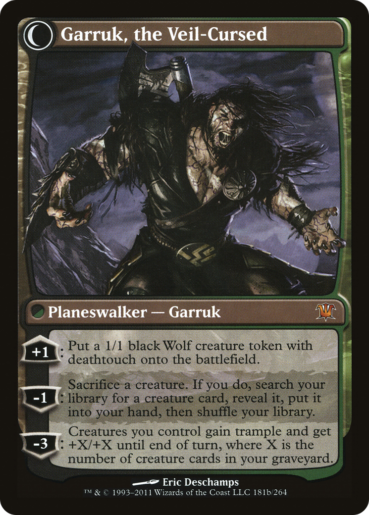 Garruk Relentless // Garruk, the Veil-Cursed (LIST-ISD-181) [The List] (Double Faced Transform) MTG Single Magic: The Gathering