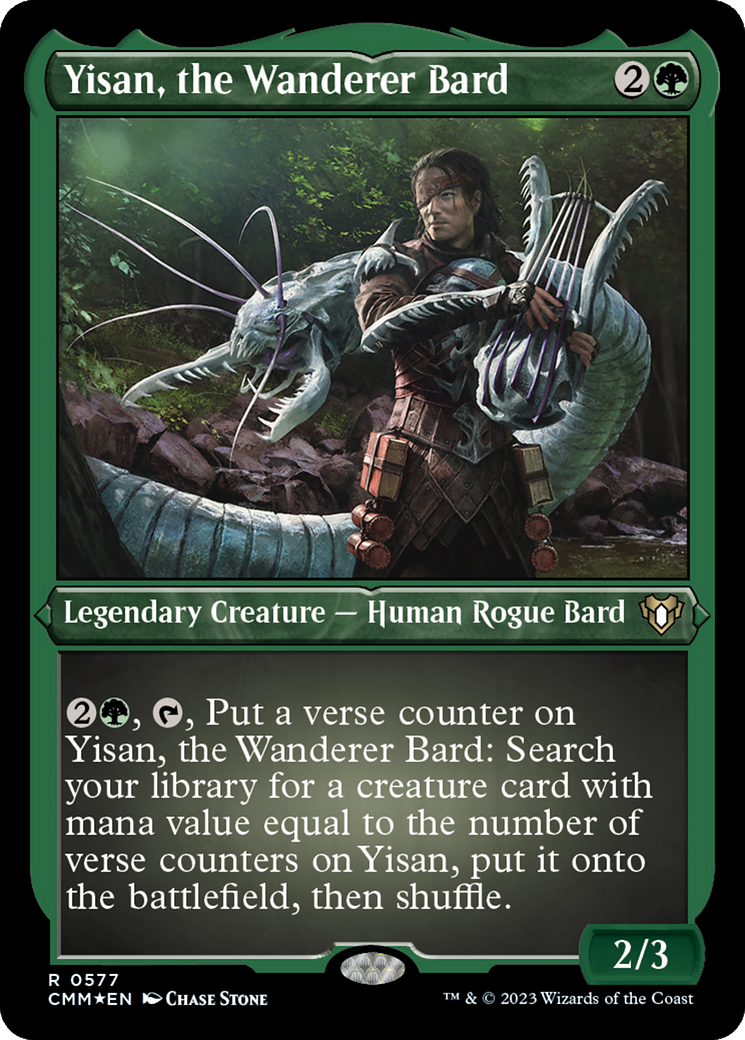Yisan, the Wanderer Bard (CMM-577) [Commander Masters] Etched Foil MTG Single Wizards of the Coast