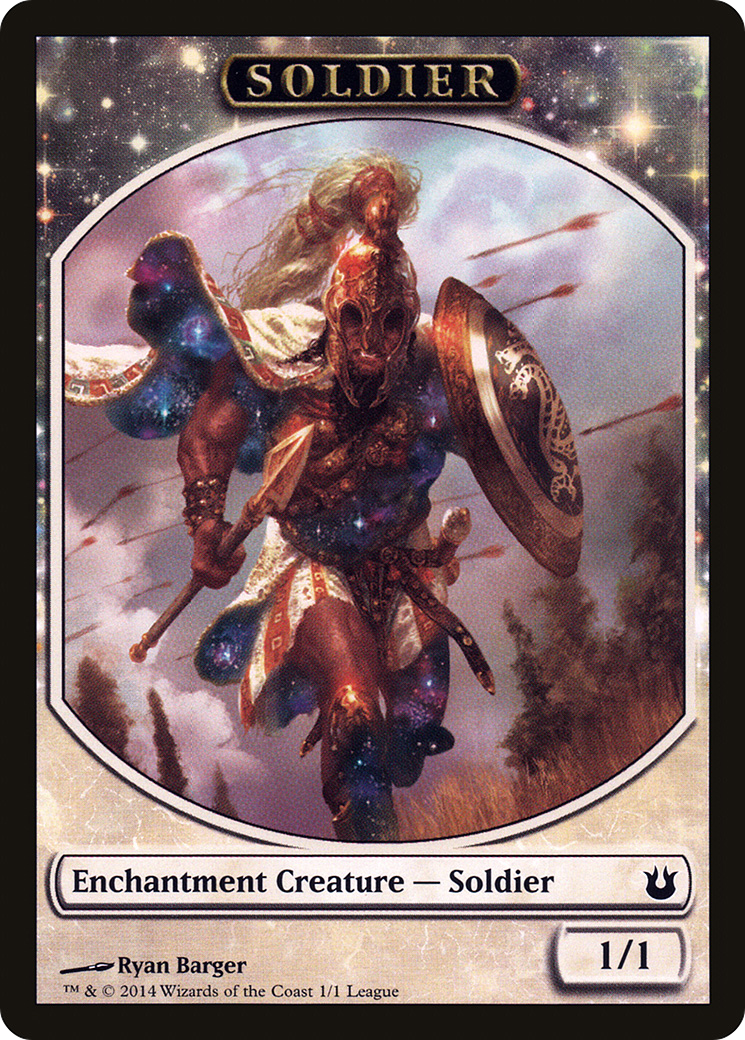 Soldier Token (Born of the Gods) (LEP-001) [Tokens] League Tokens 2014 MTG Single Wizards of the Coast