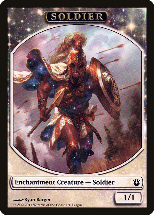 Soldier Token (Born of the Gods) (LEP-001) [Tokens] League Tokens 2014 MTG Single Wizards of the Coast