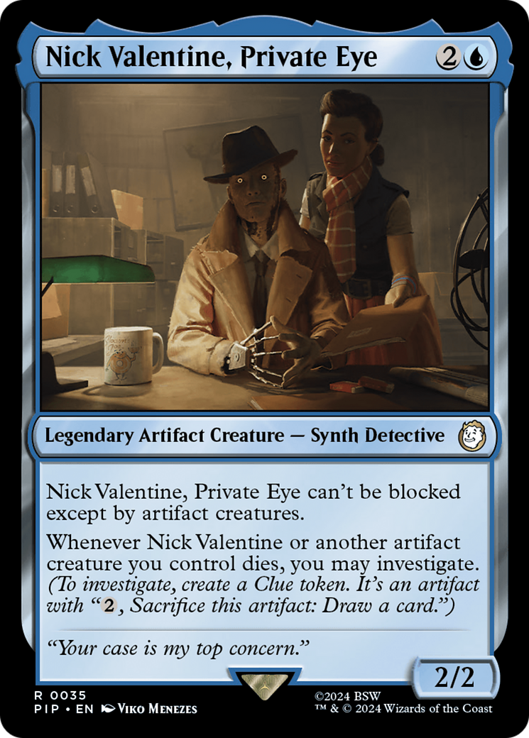 Nick Valentine, Private Eye (PIP-035) [Fallout] MTG Single Wizards of the Coast