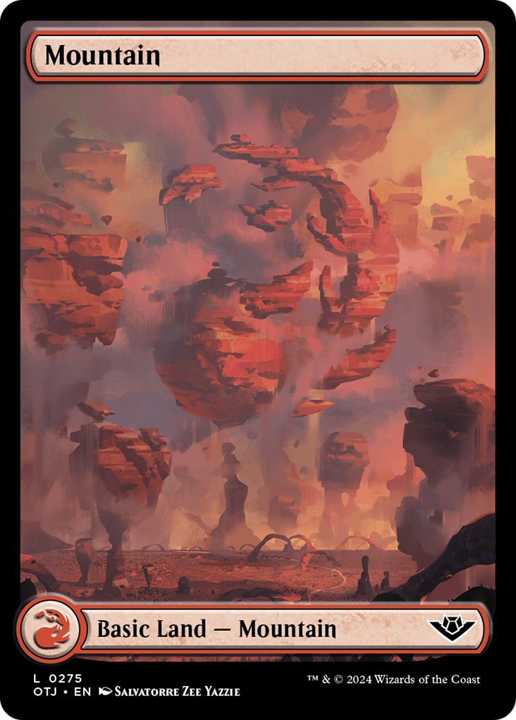 Mountain (0275) (OTJ-275) [Outlaws of Thunder Junction] Foil MTG Single Wizards of the Coast