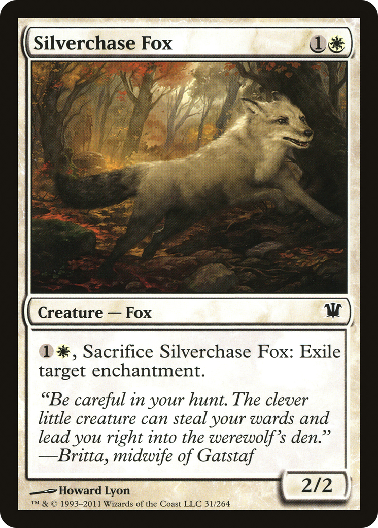 Silverchase Fox (ISD-031) [Innistrad] MTG Single Wizards of the Coast