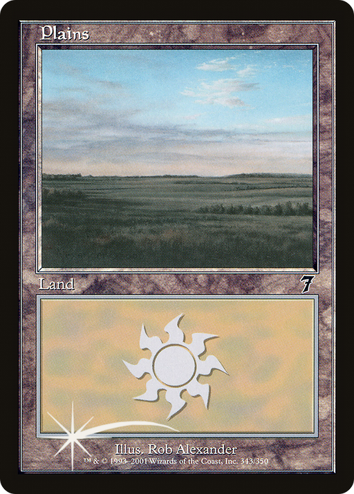 Plains (343) (7ED-343) [7th Edition] MTG Single Wizards of the Coast